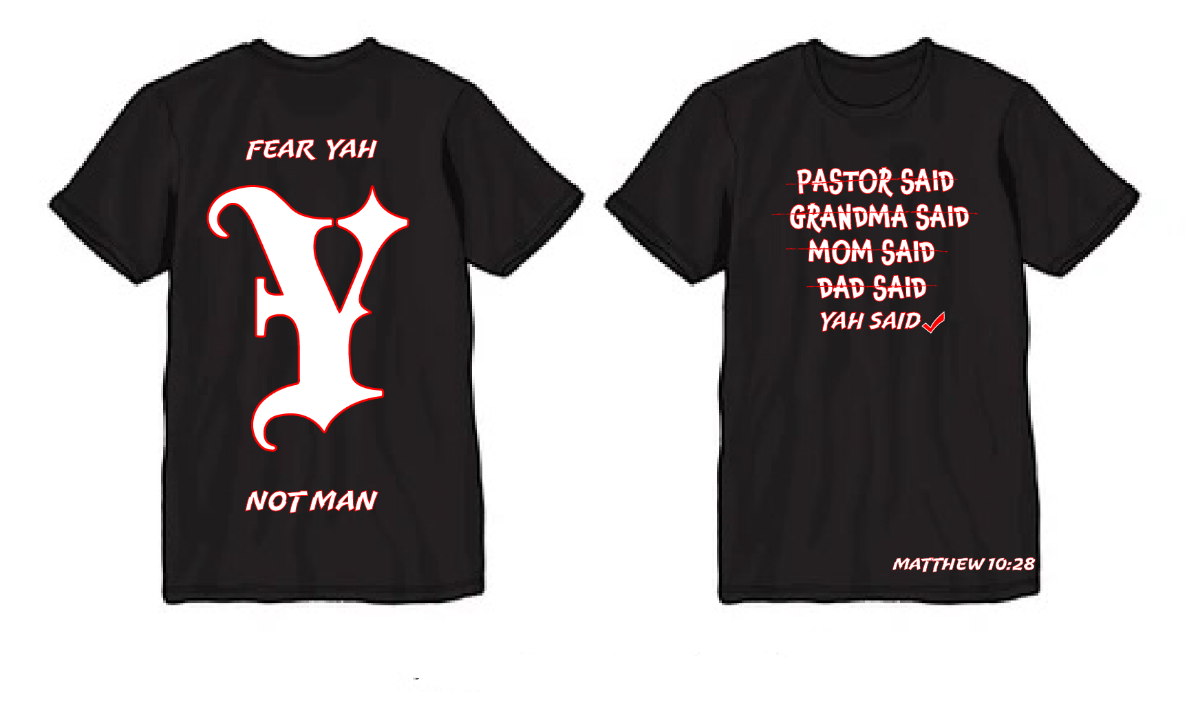 Yah Nation Fear Yah Not Man T-Shirt